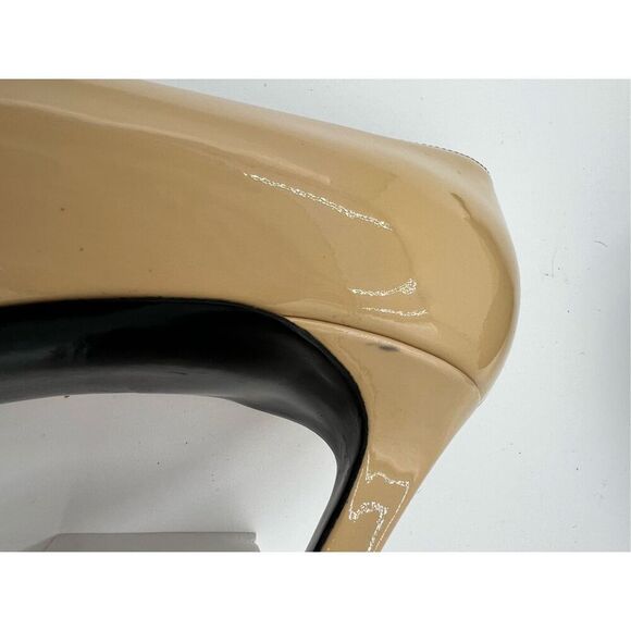 Yves Saint Laurent Paris Patent Leather Tan Pumps Stiletto High Heels 37 / 7 YSL - Picture 11 of 14